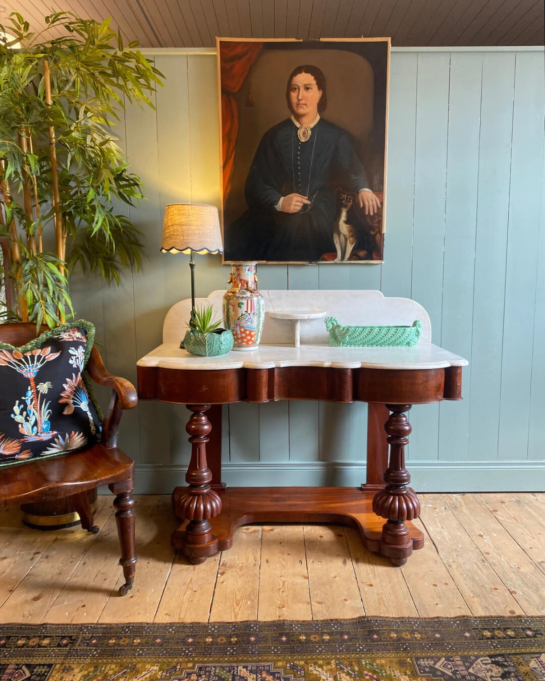 Victorian Mahogany Marble Top Washstand
