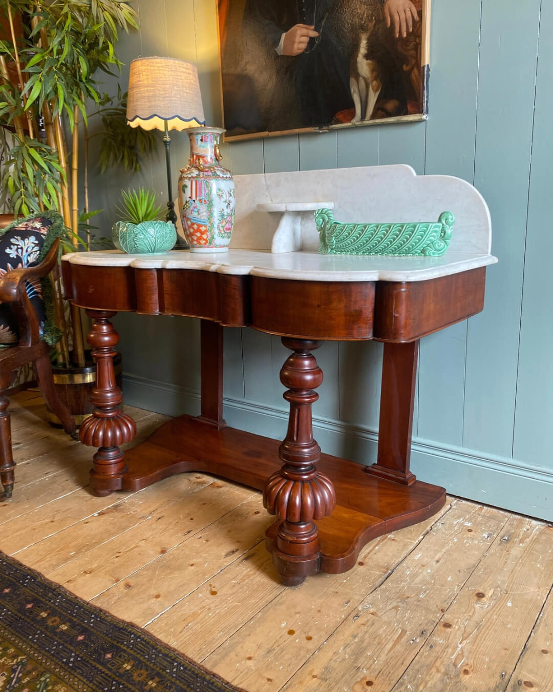 Victorian Mahogany Marble Top Washstand
