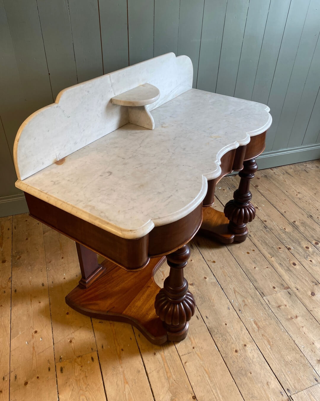 Victorian Mahogany Marble Top Washstand