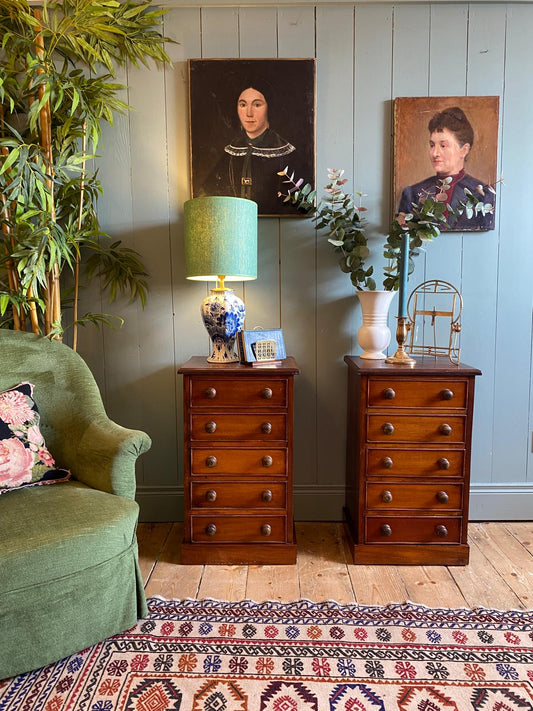 Victorian Mahogany Pair of Chests