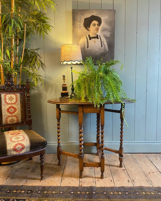 Victorian Oak Gate Leg Occasional Table
