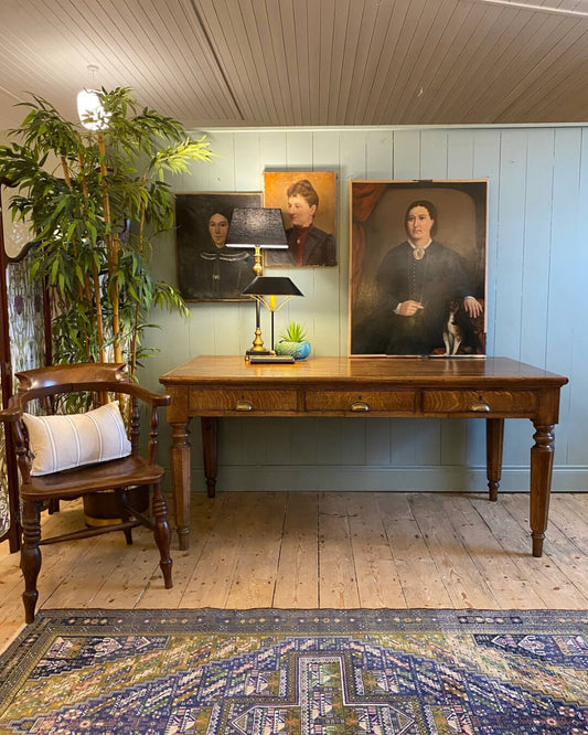 Victorian Oak Partners Desk