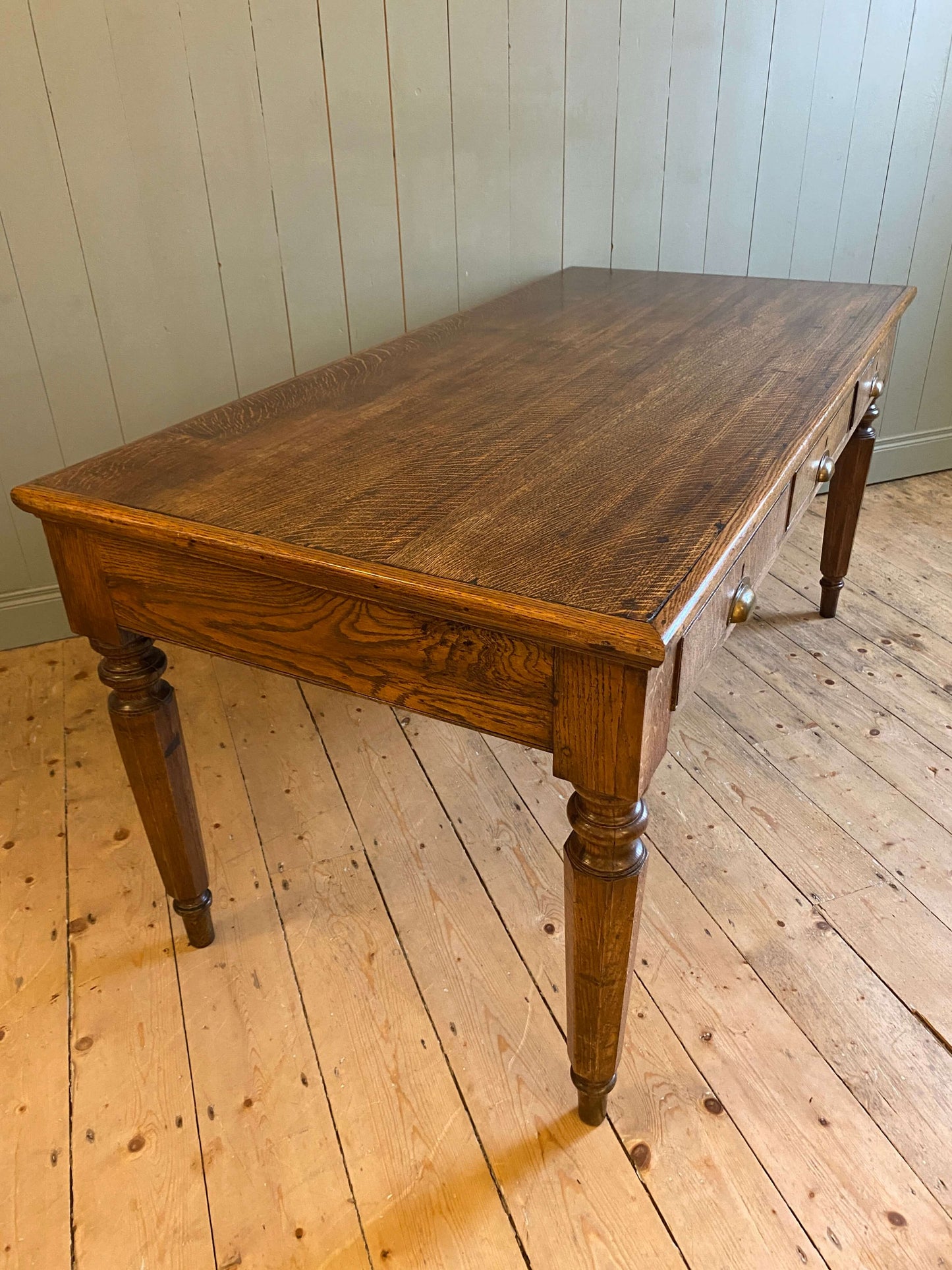 Victorian Oak Partners Desk