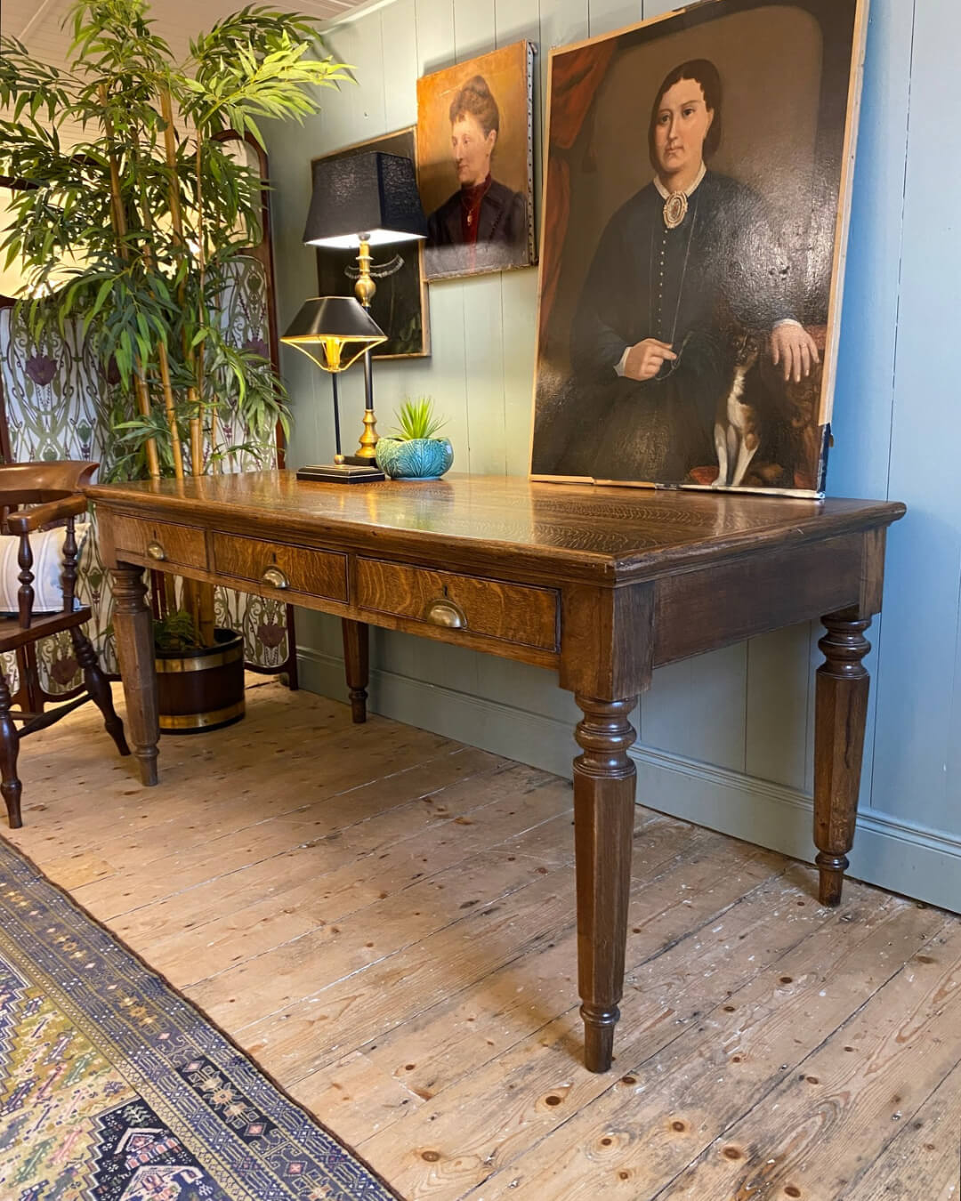 Victorian Oak Partners Desk