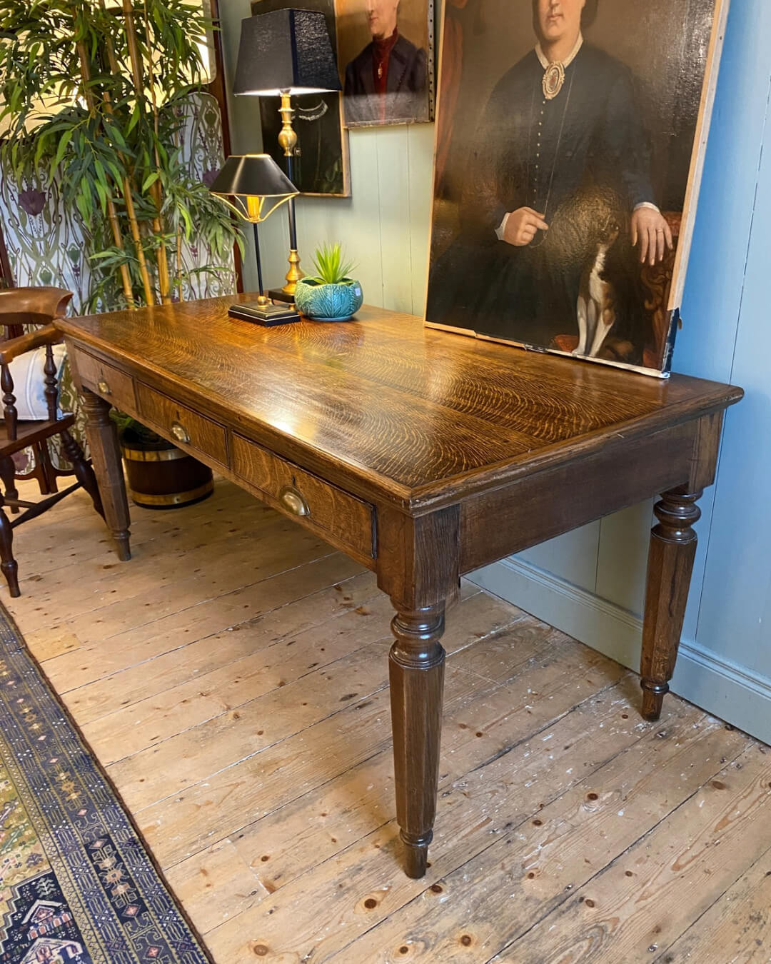 Victorian Oak Partners Desk