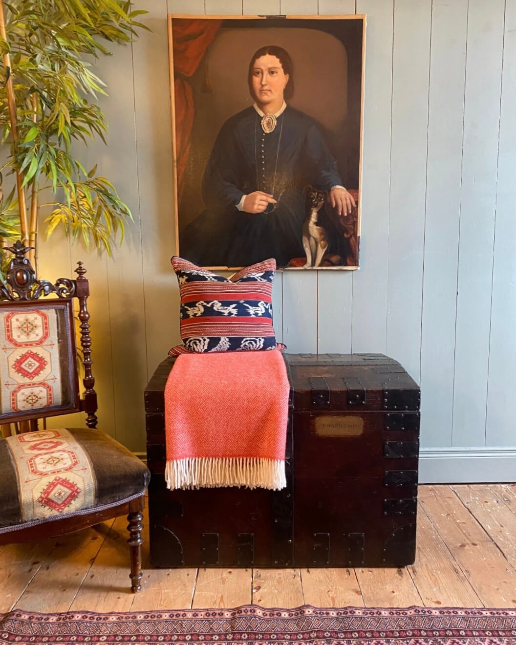 Victorian Oak Silver Chest