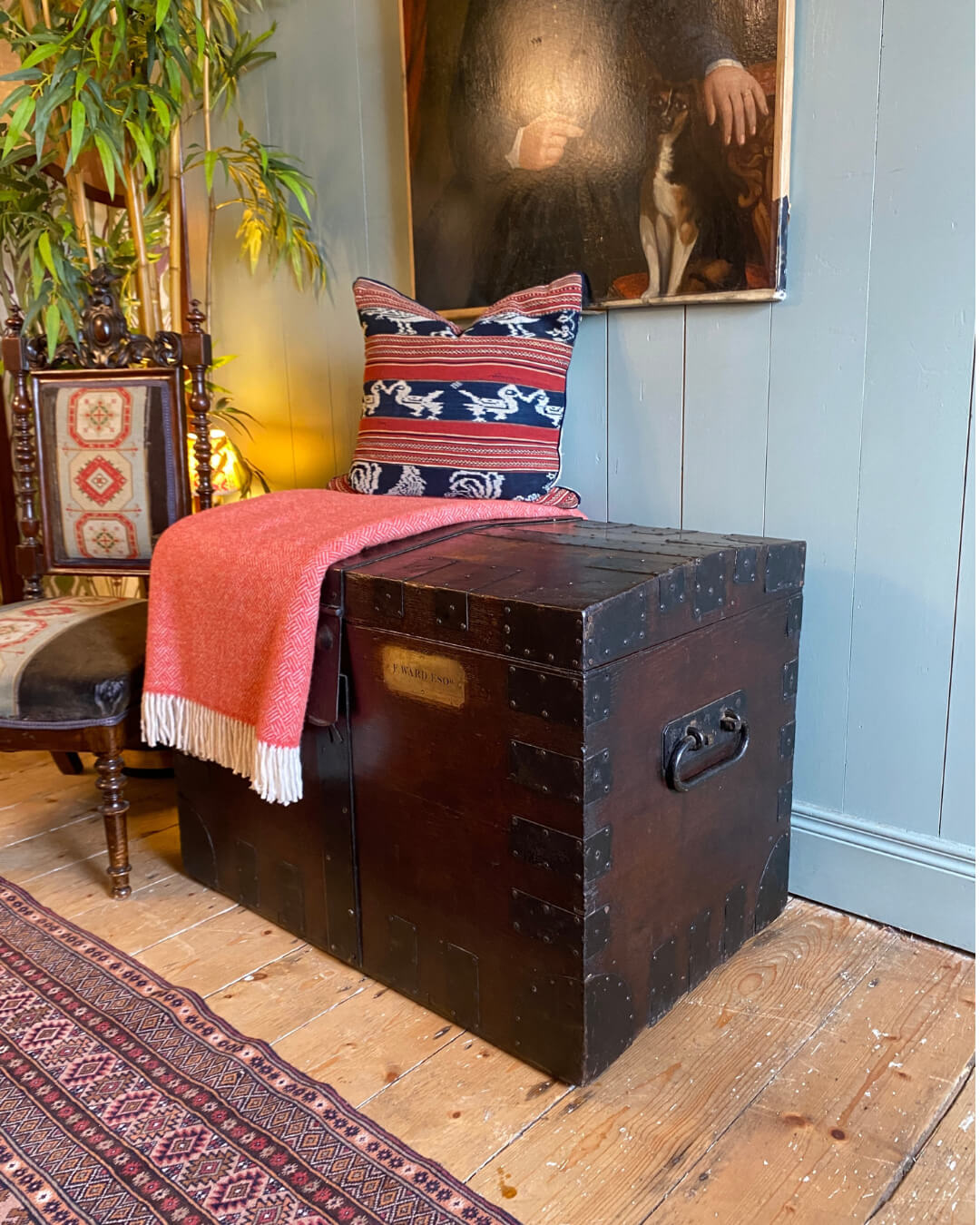 Victorian Oak Silver Chest