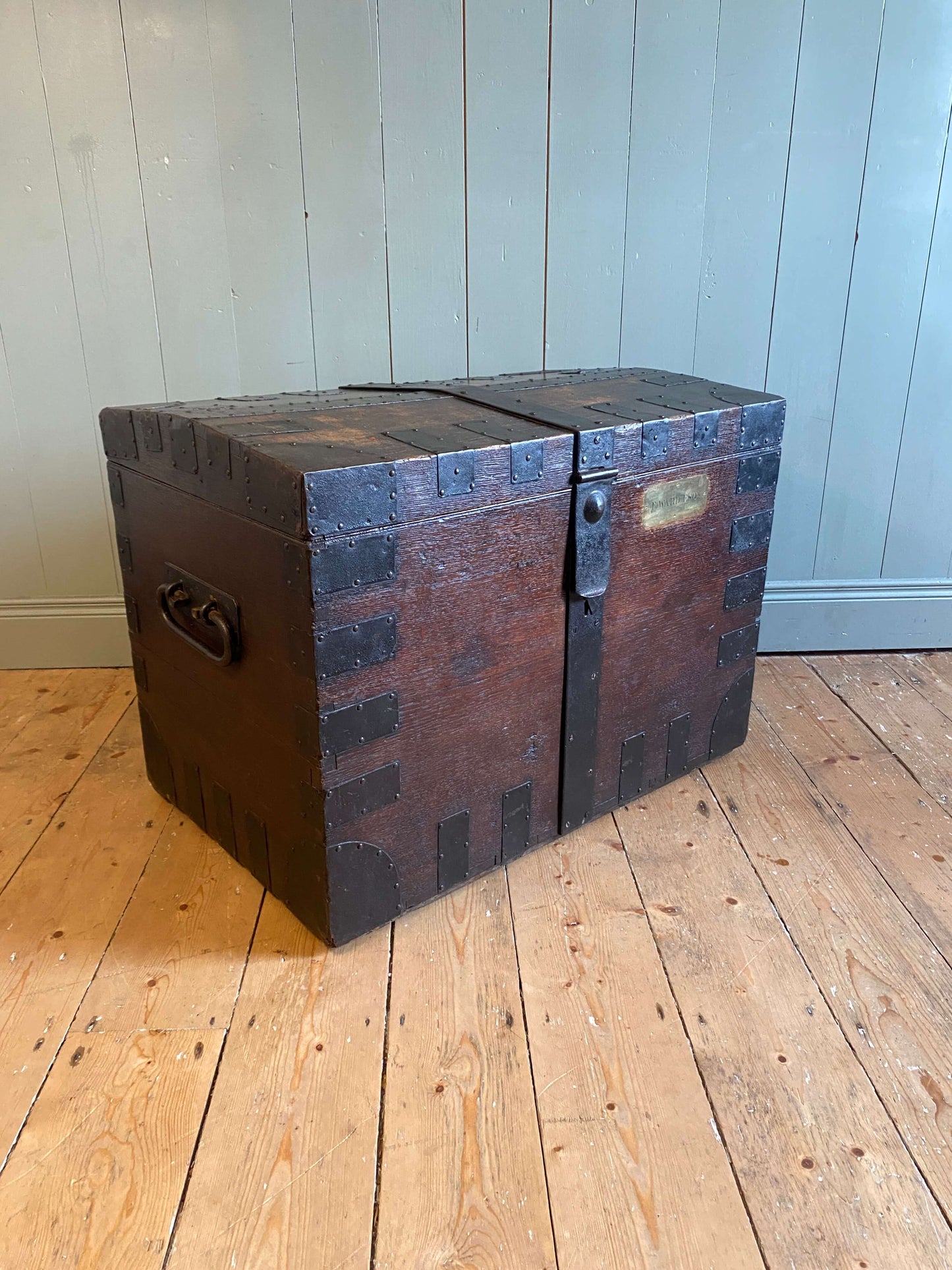 Victorian Oak Silver Chest