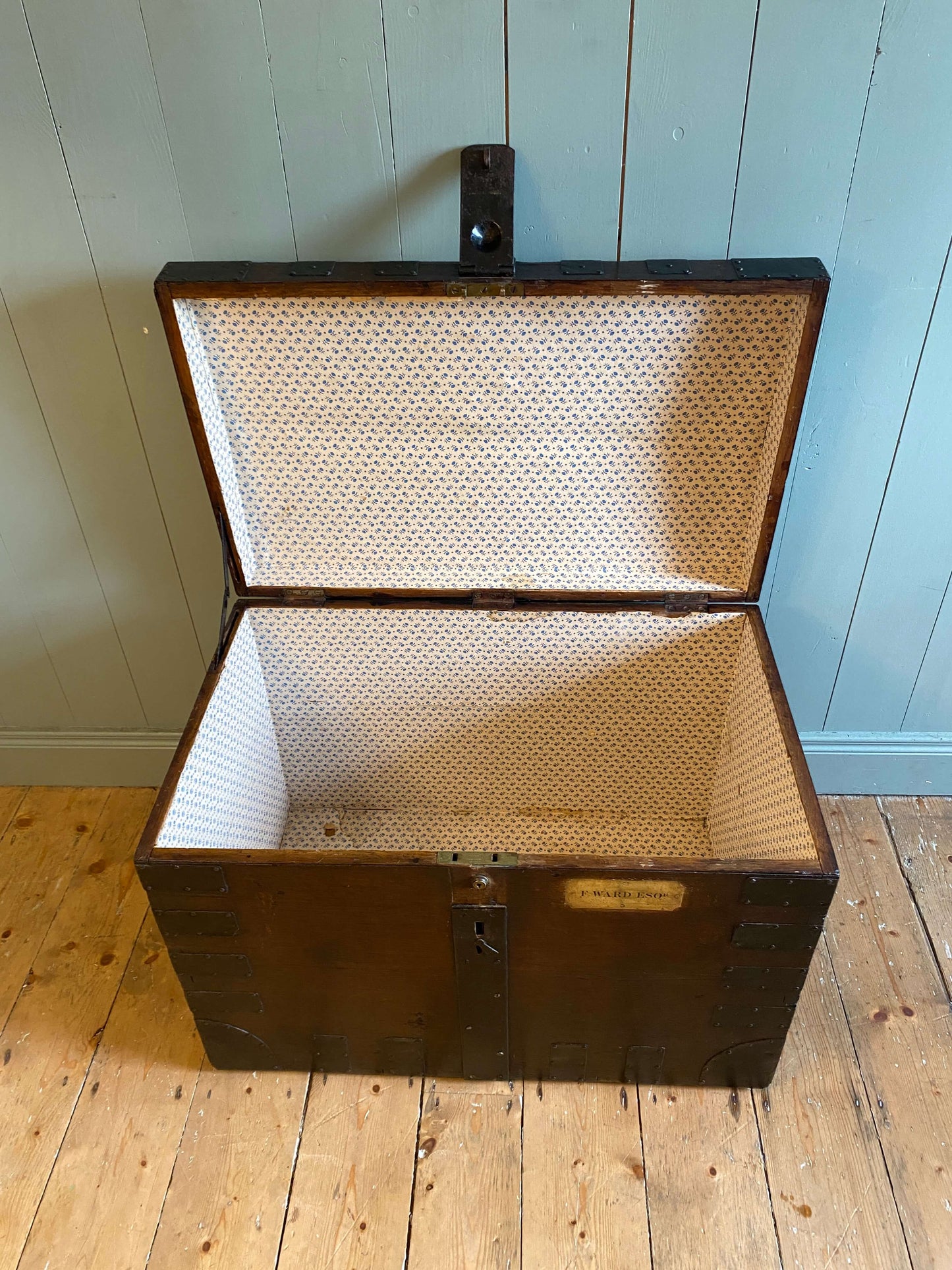 Victorian Oak Silver Chest