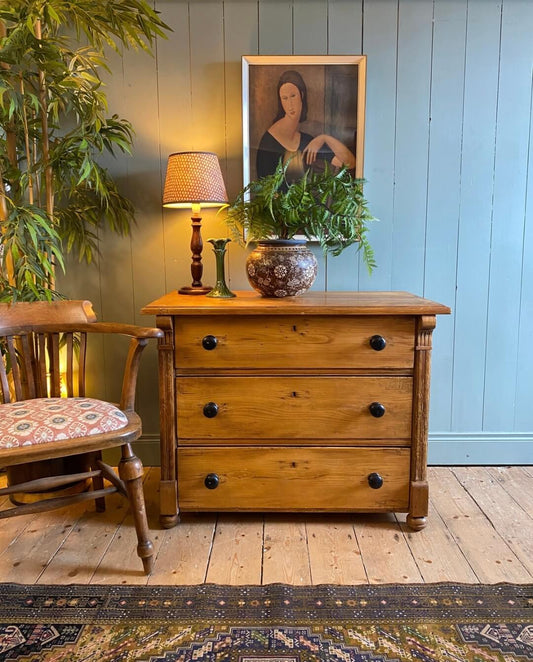 Victorian Pine Chest Of Drawers