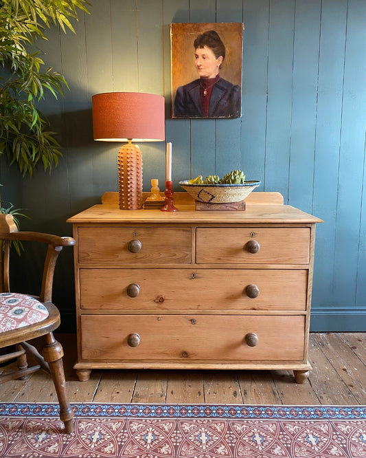 Victorian Stripped Pine Chest of Drawers