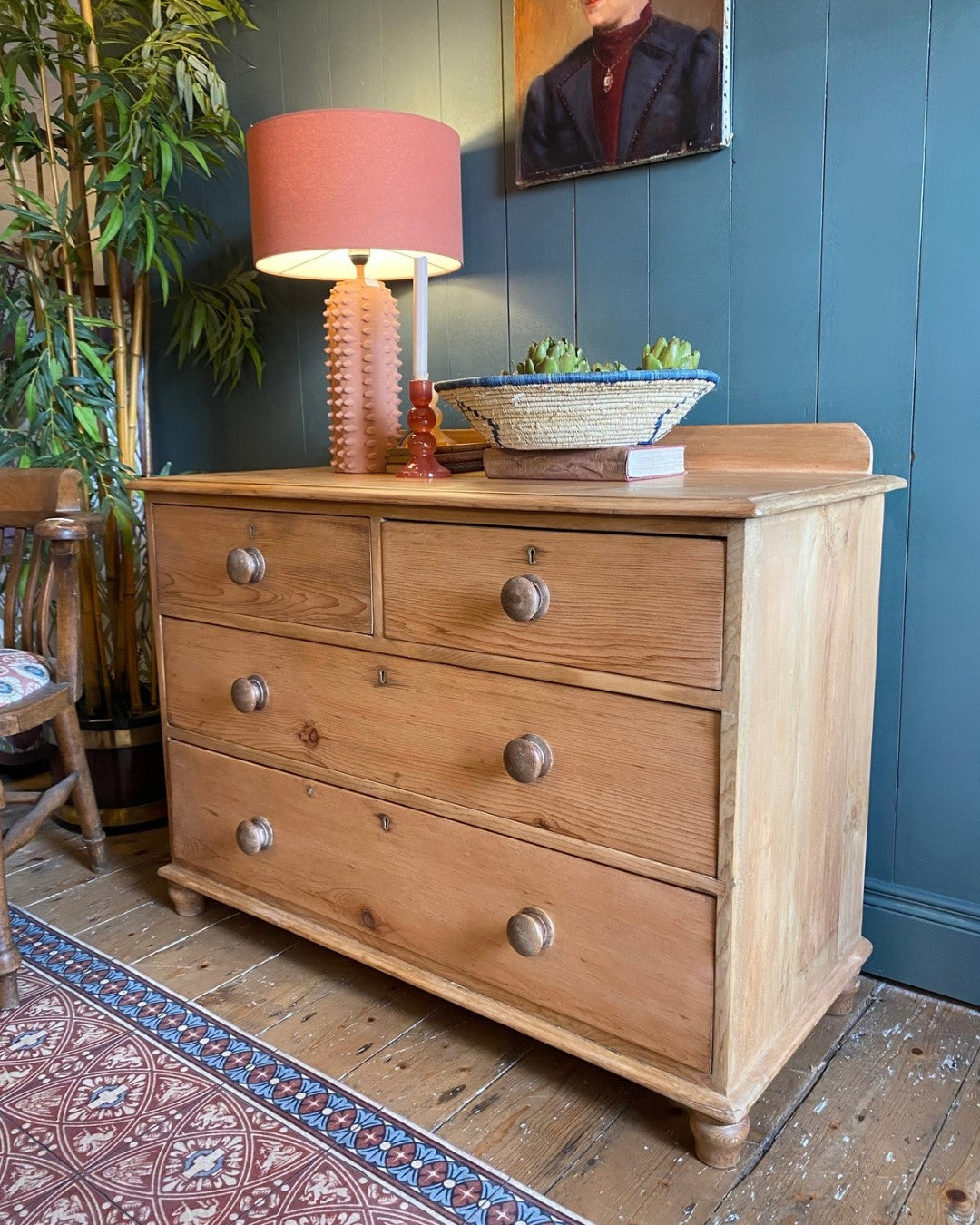 Victorian Stripped Pine Chest of Drawers