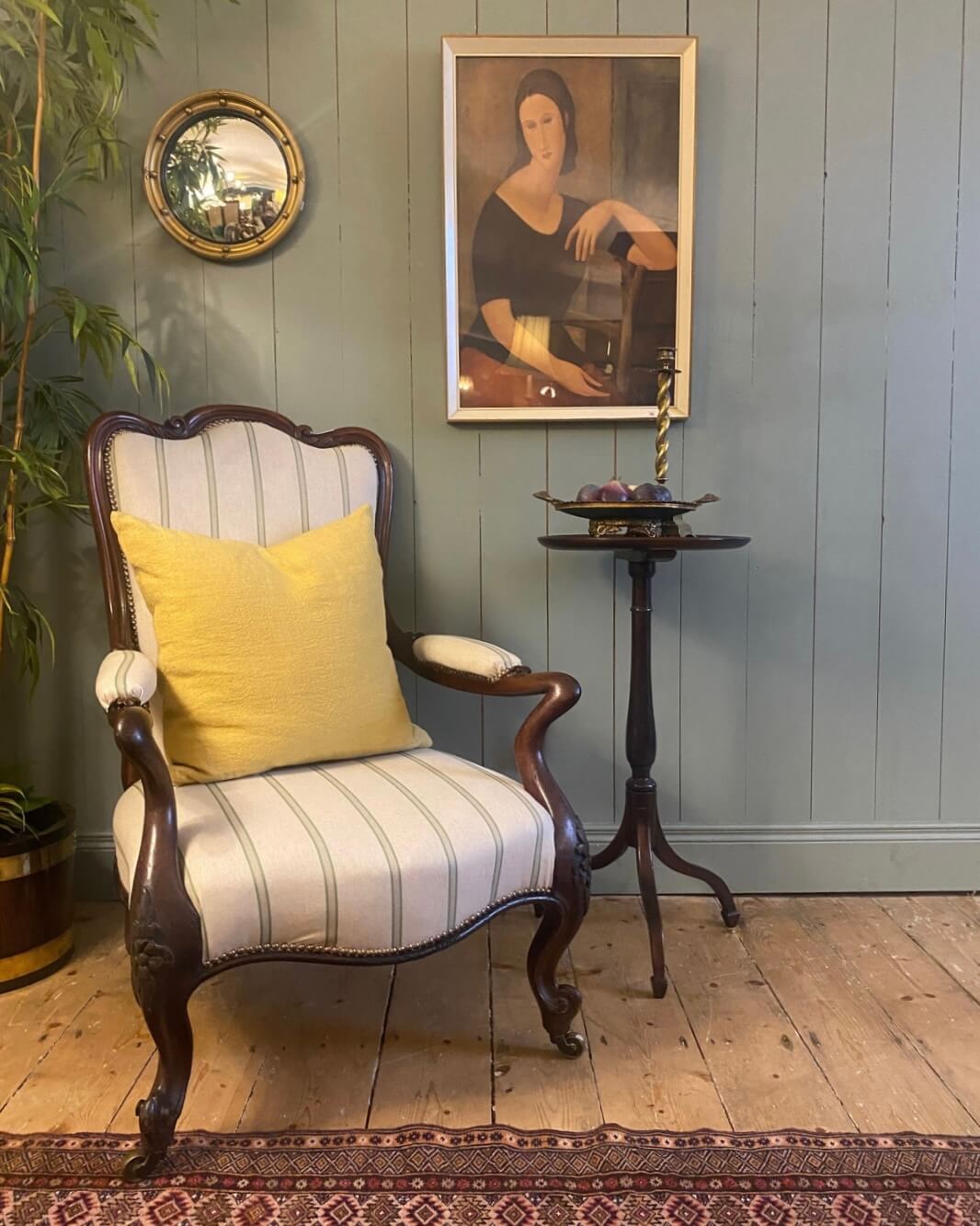 Victorian Upholstered Mahogany Armchair