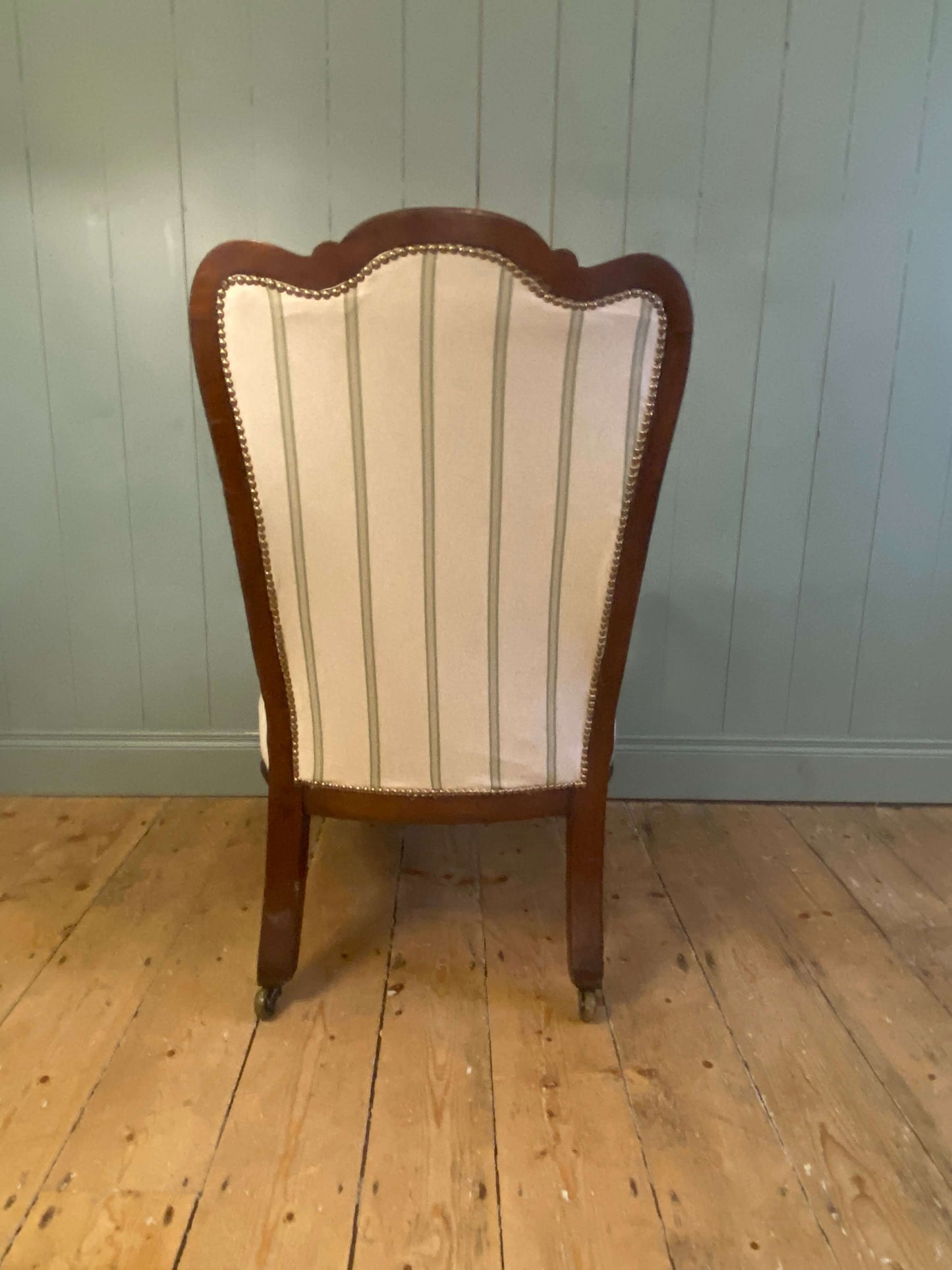 Victorian Upholstered Mahogany Armchair