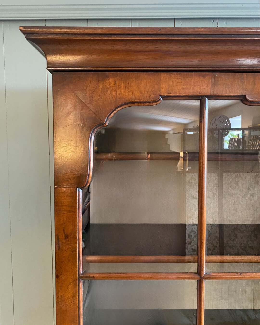Victorian Walnut Bookcase/Display Cabinet