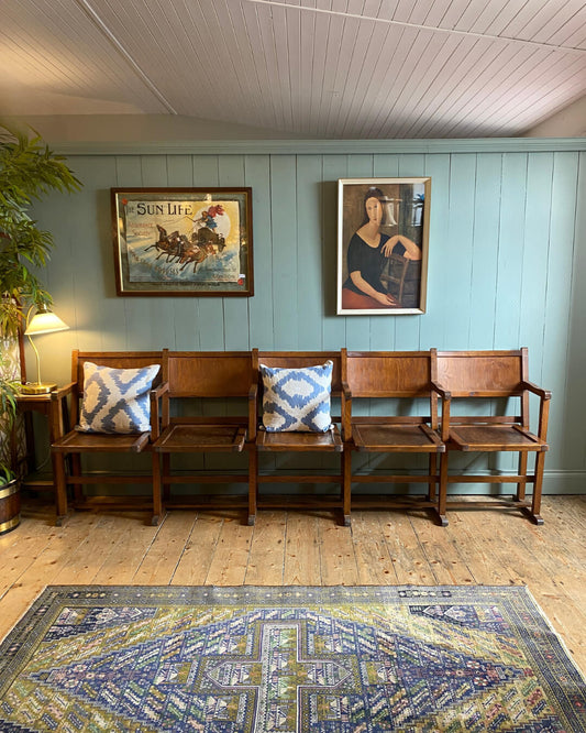 Vintage 5-Seater Cinema Bench c1940s