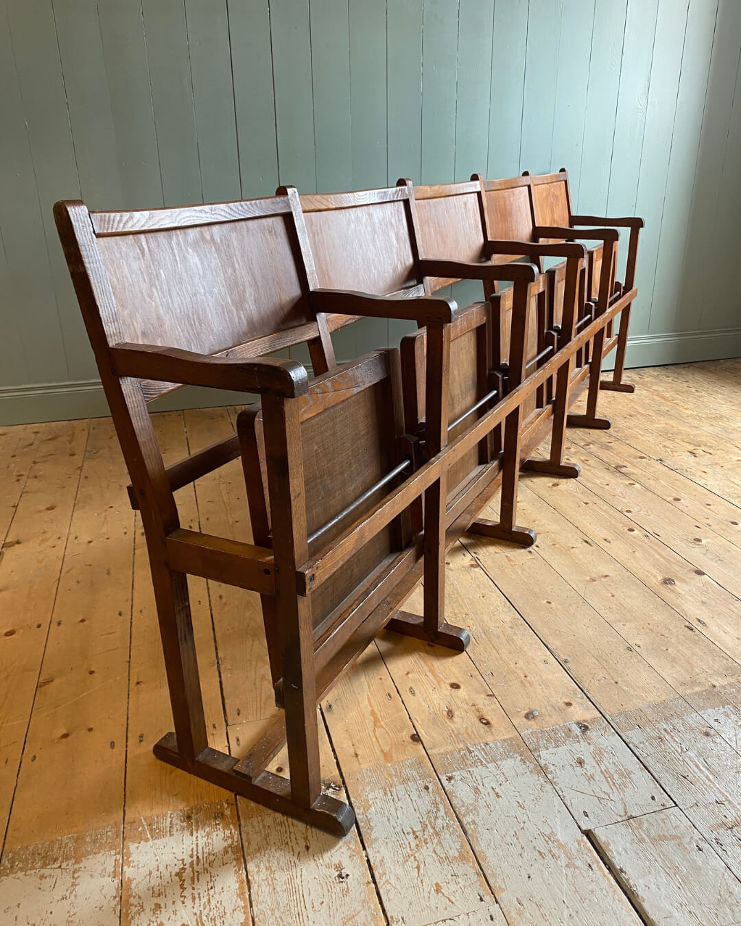 Vintage 5-Seater Cinema Bench c1940s