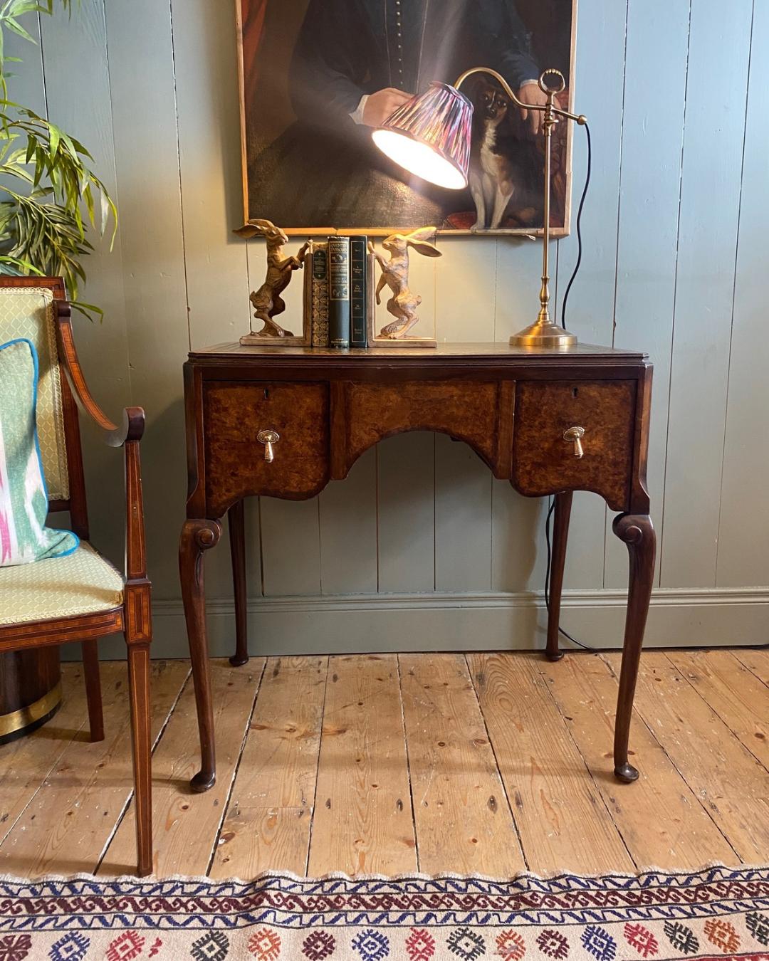 Vintage Burr Walnut Lowboy