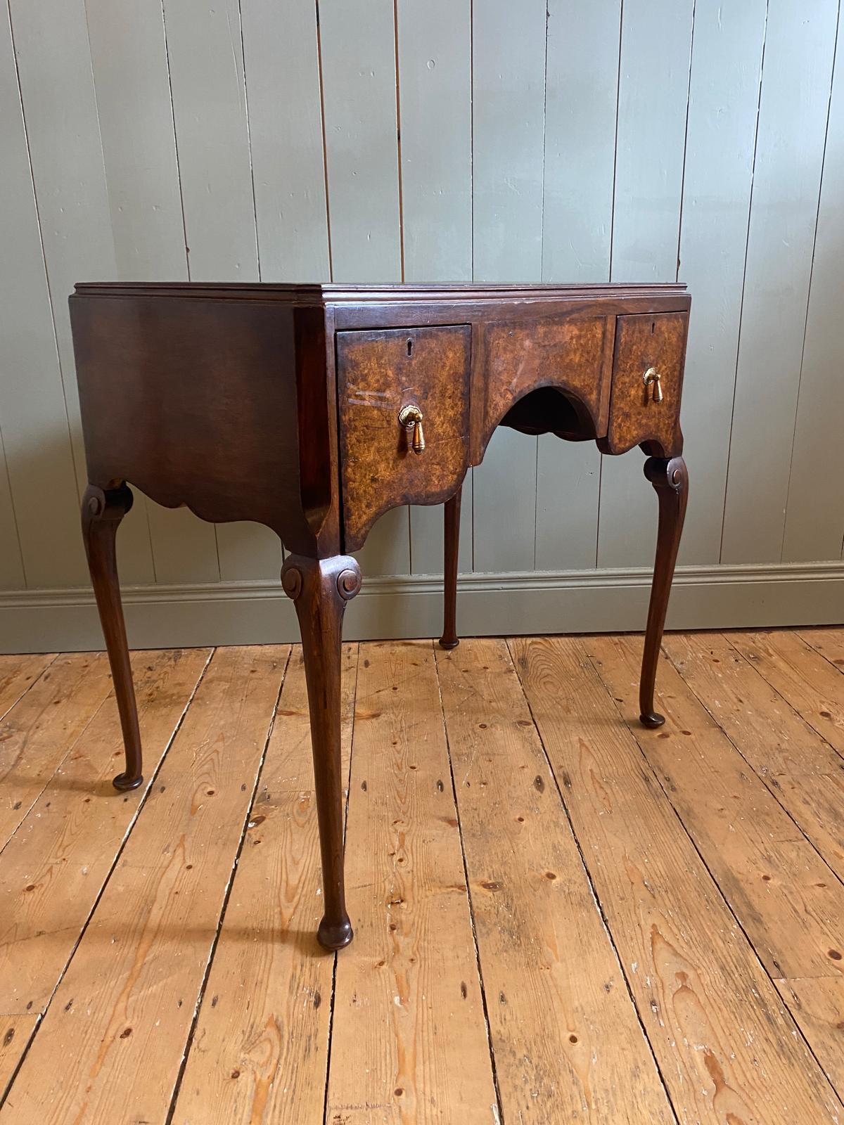 Vintage Burr Walnut Lowboy