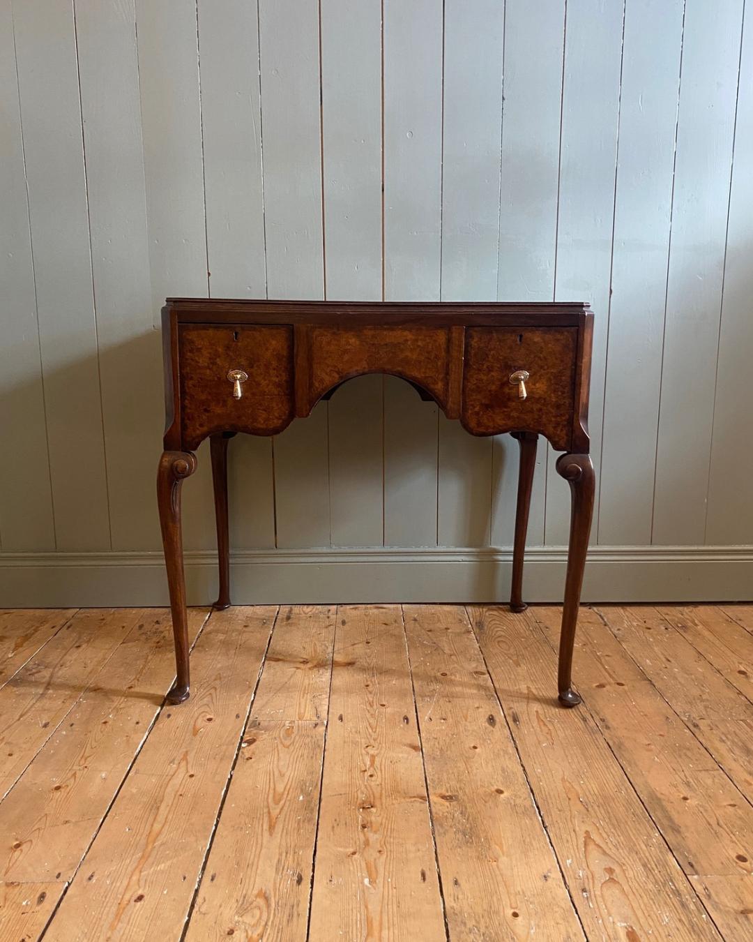 Vintage Burr Walnut Lowboy