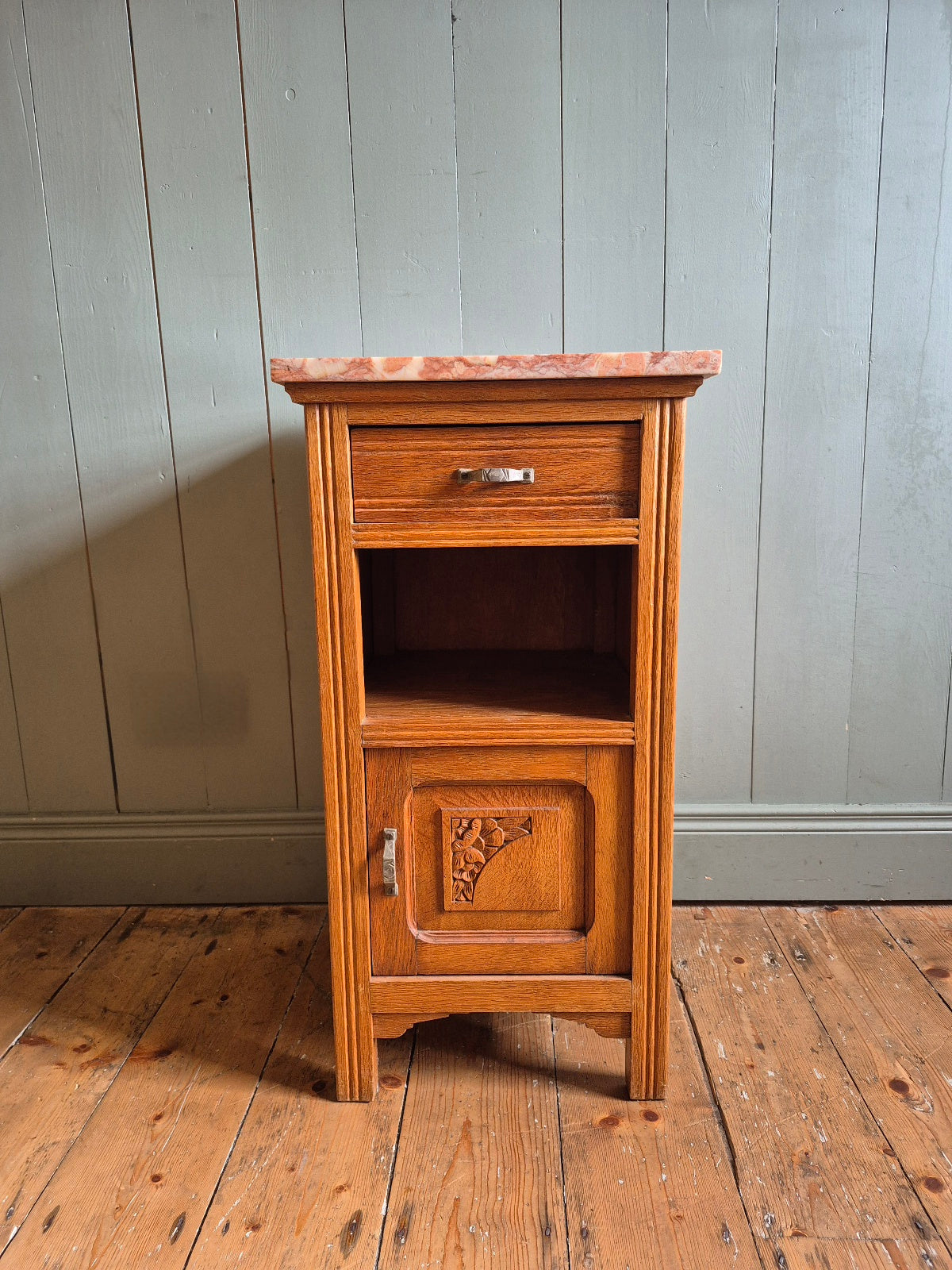 Vintage French Oak Bedside Locker