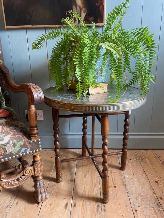 Vintage Indian Brass top Side Table