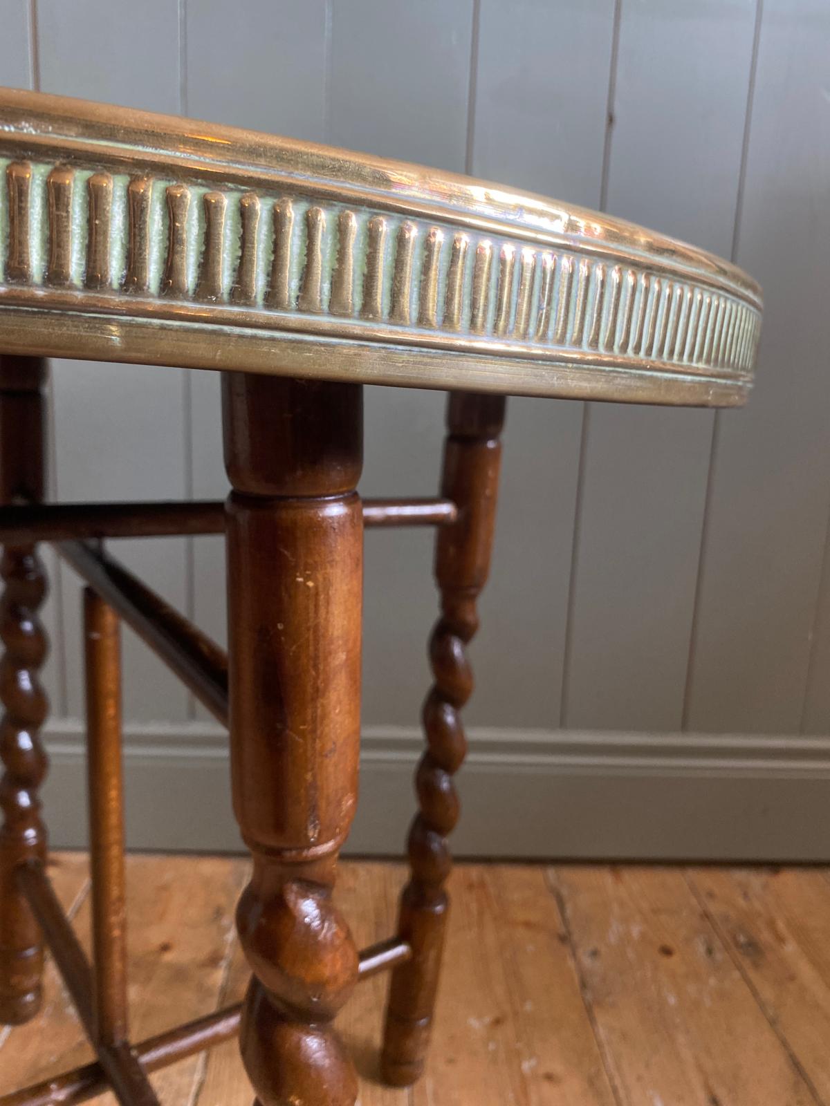 Vintage Indian Brass top Side Table