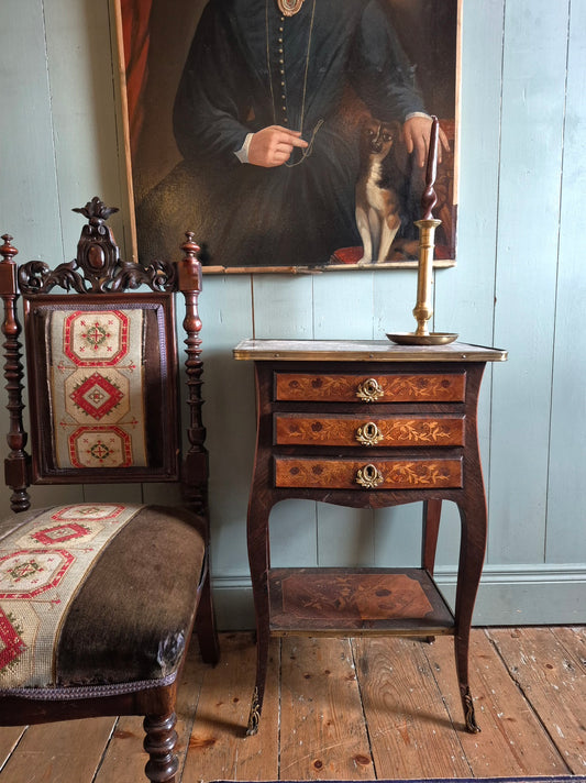 Vintage Italian Marquetry Side Table