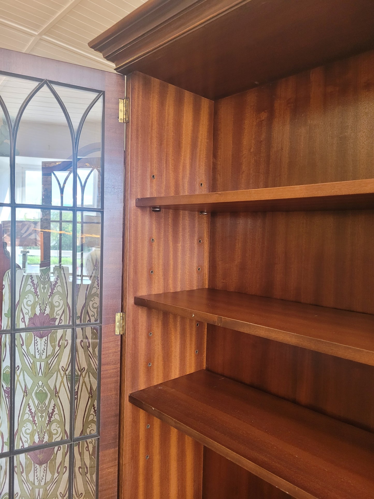 Vintage Mahogany Glazed Bookcase