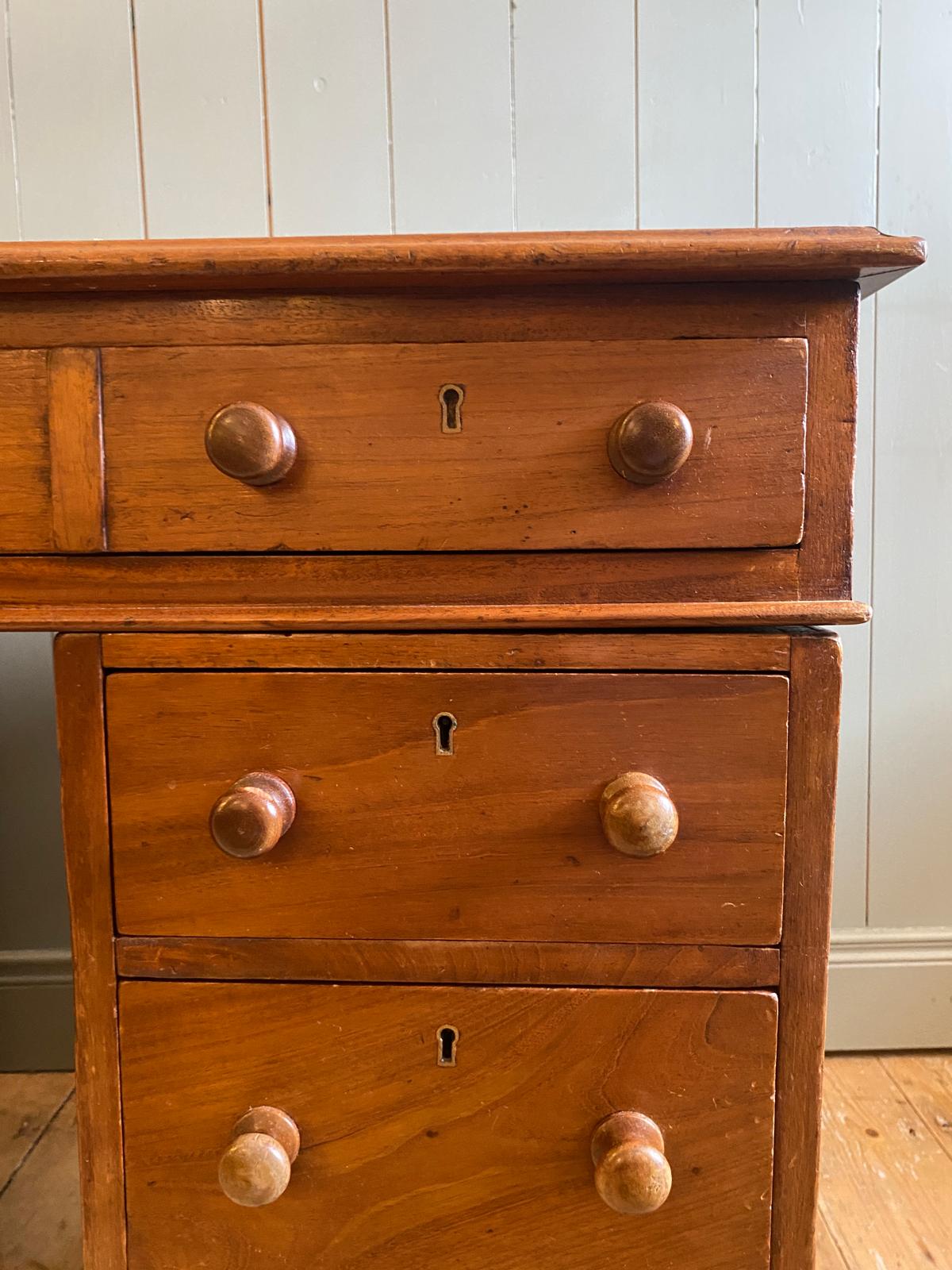 Vintage Mahogany Pedestal Desk