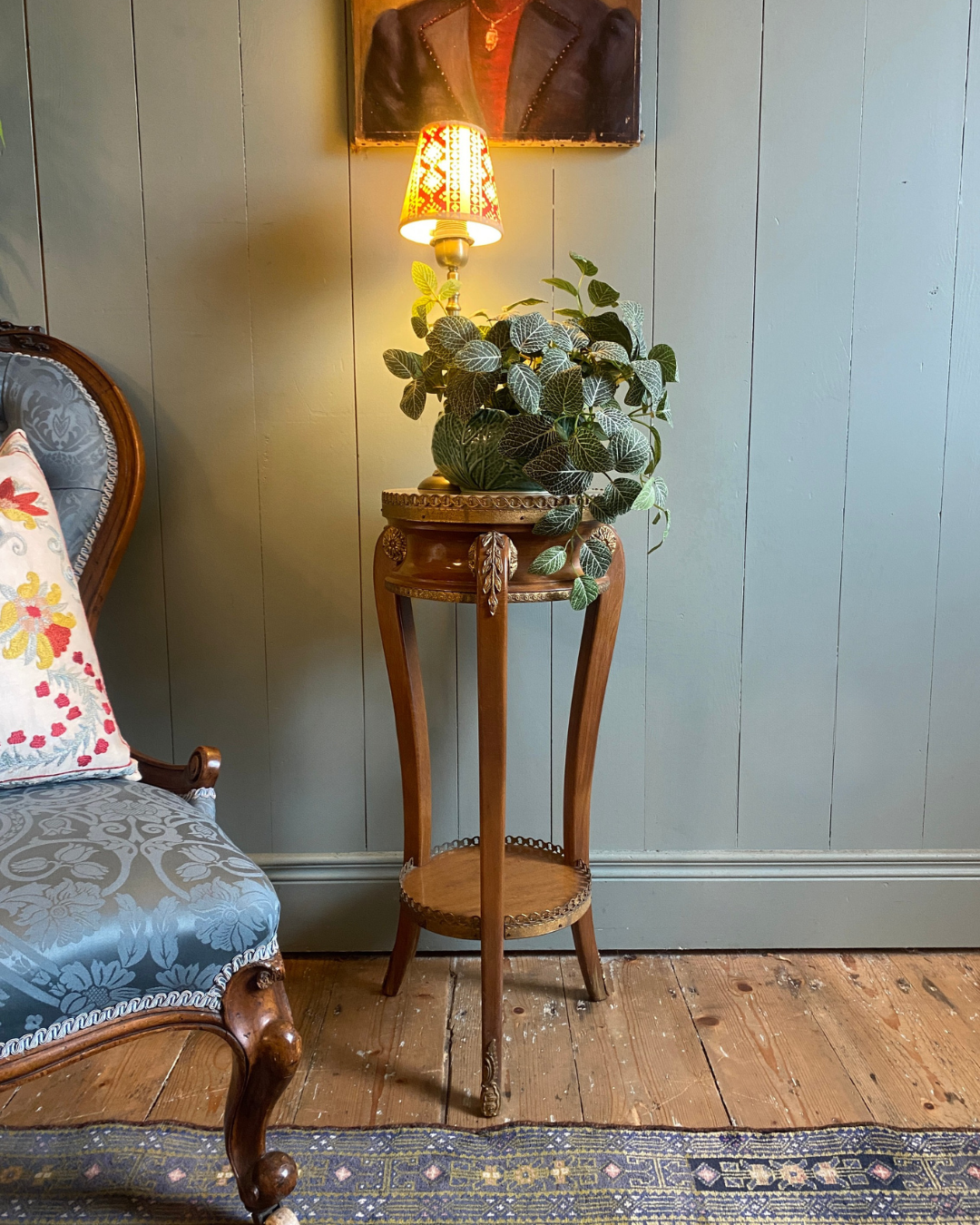Vintage Marble Plant Stand