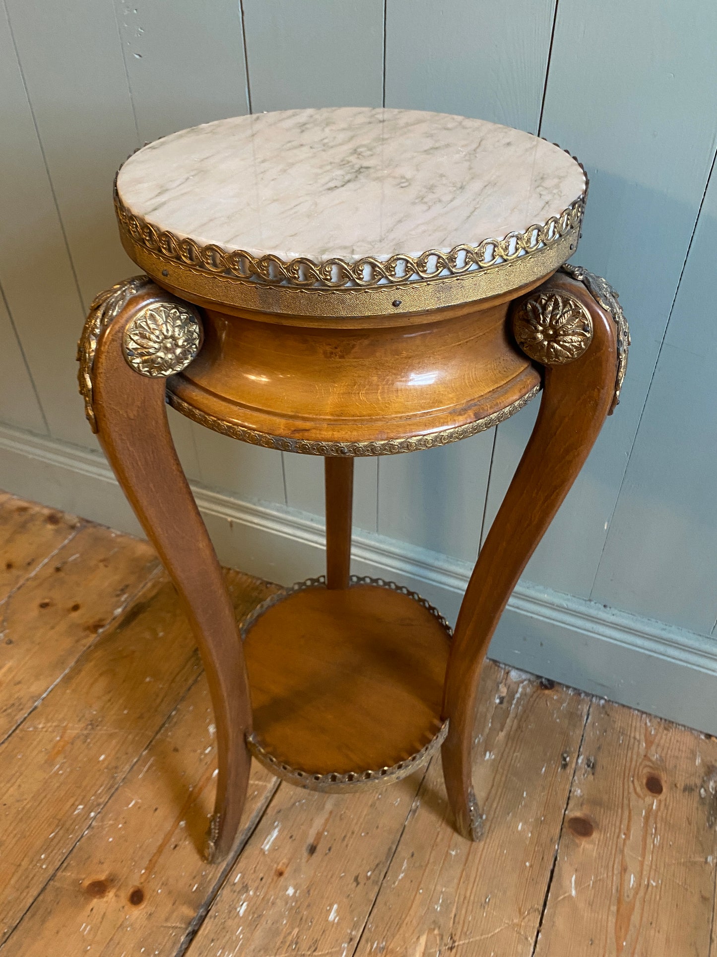 Vintage Marble Plant Stand