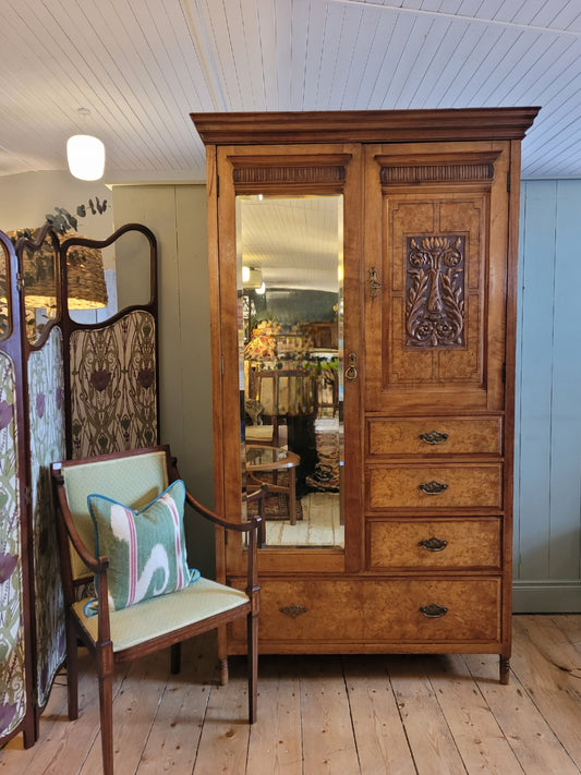 Vintage Mirrored Front Wardrobe
