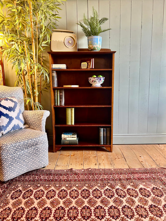 Vintage Mahogany Open Bookcase