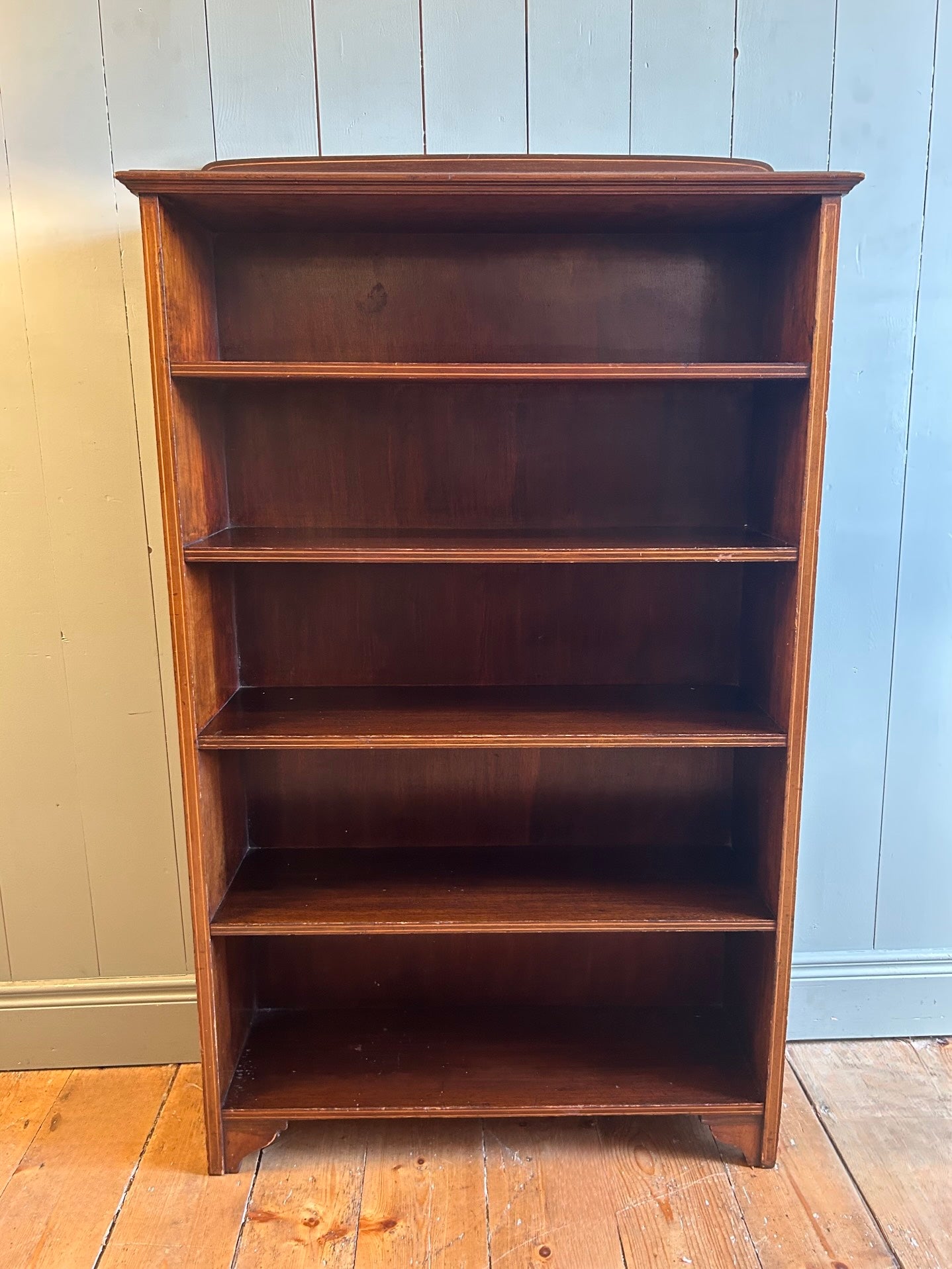 Vintage Mahogany Open Bookcase