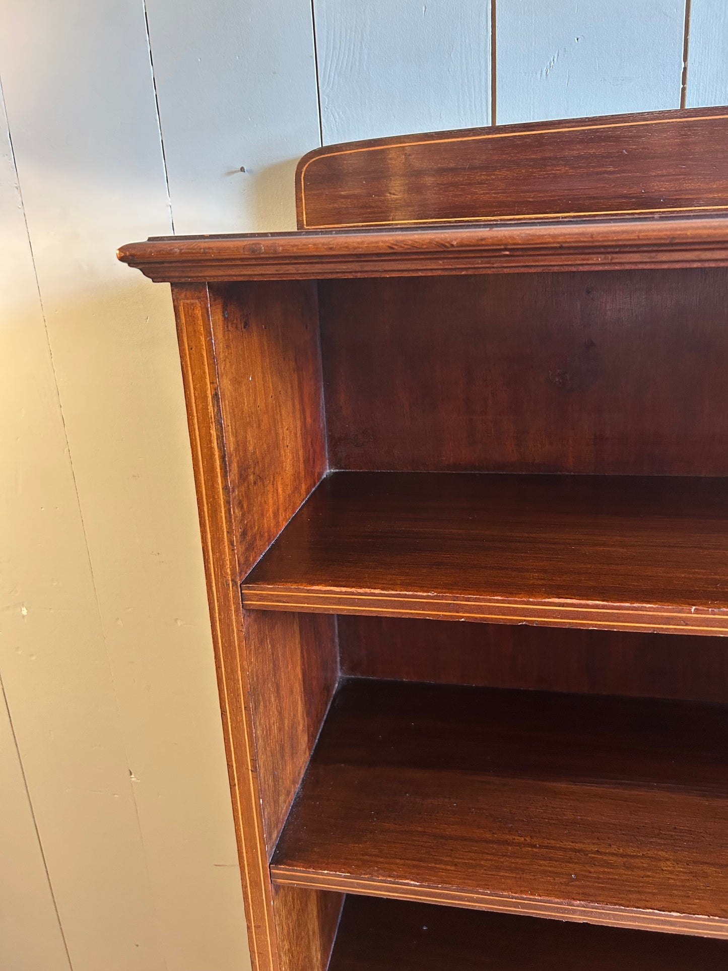 Vintage Mahogany Open Bookcase