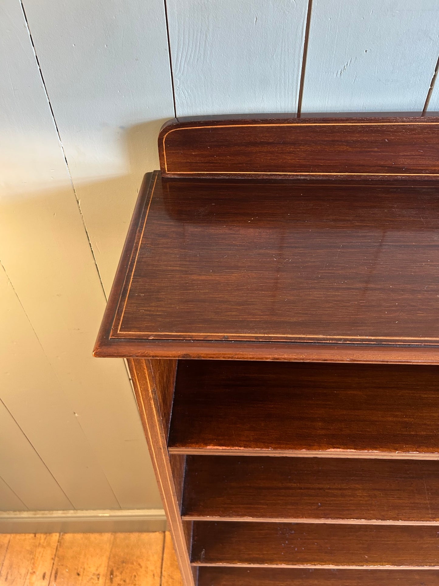 Vintage Mahogany Open Bookcase