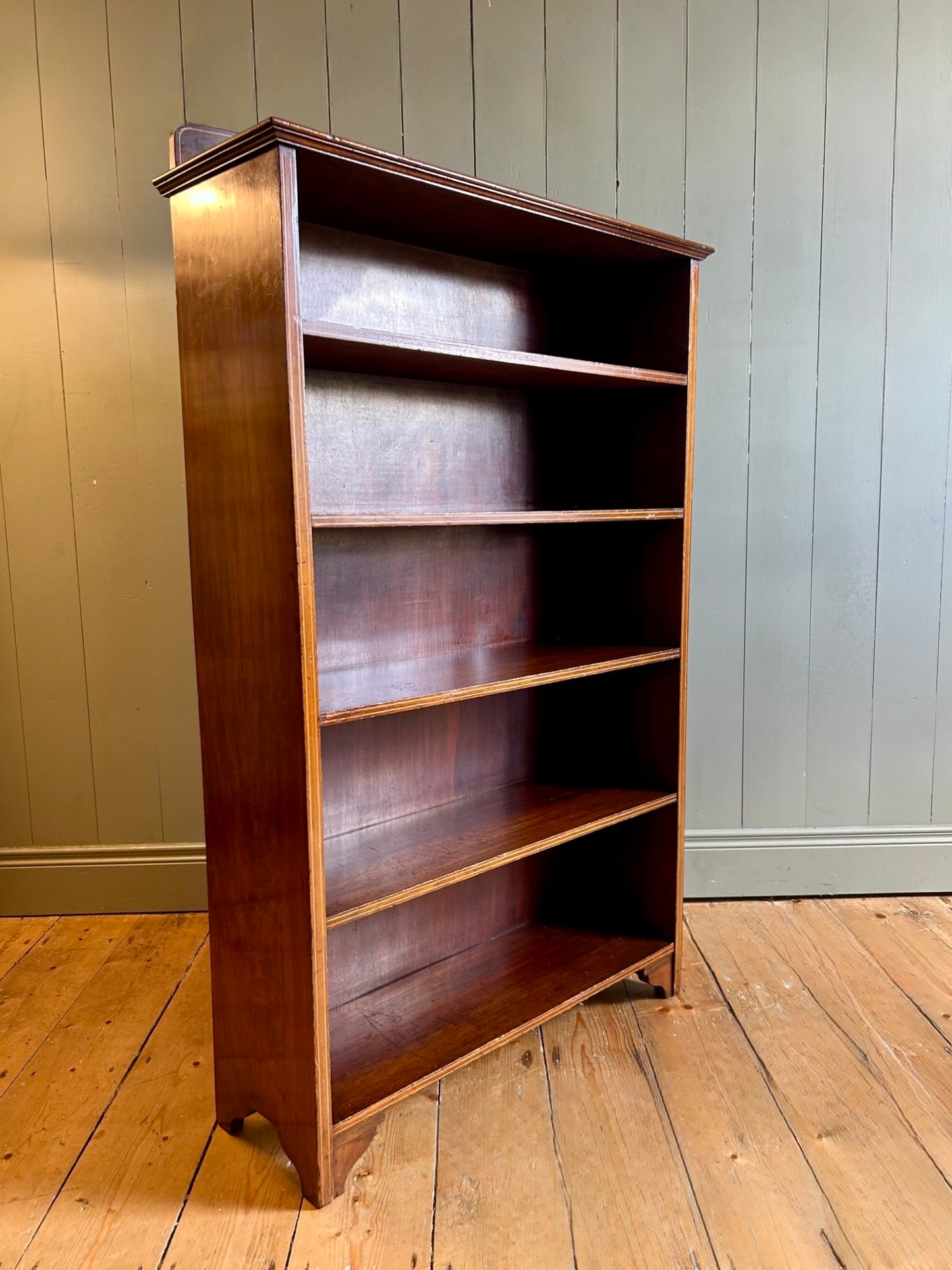 Vintage Mahogany Open Bookcase