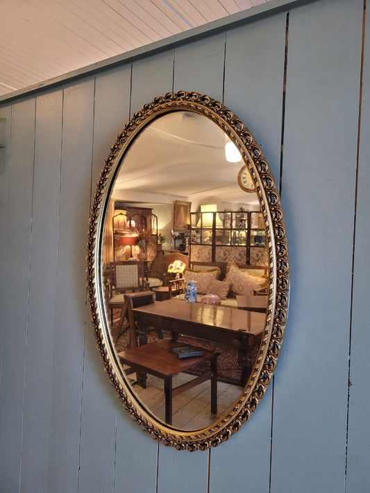 Vintage Oval Gilt Mirror