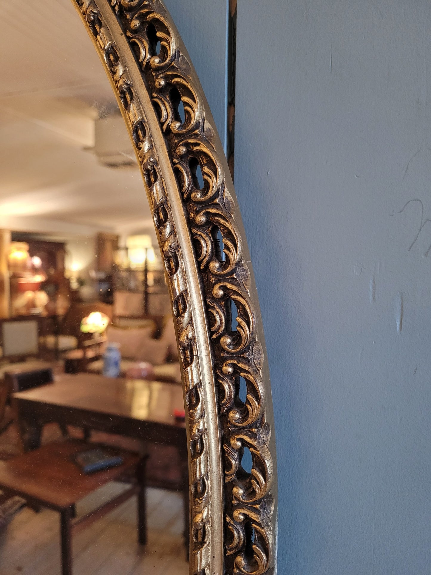 Vintage Oval Gilt Mirror