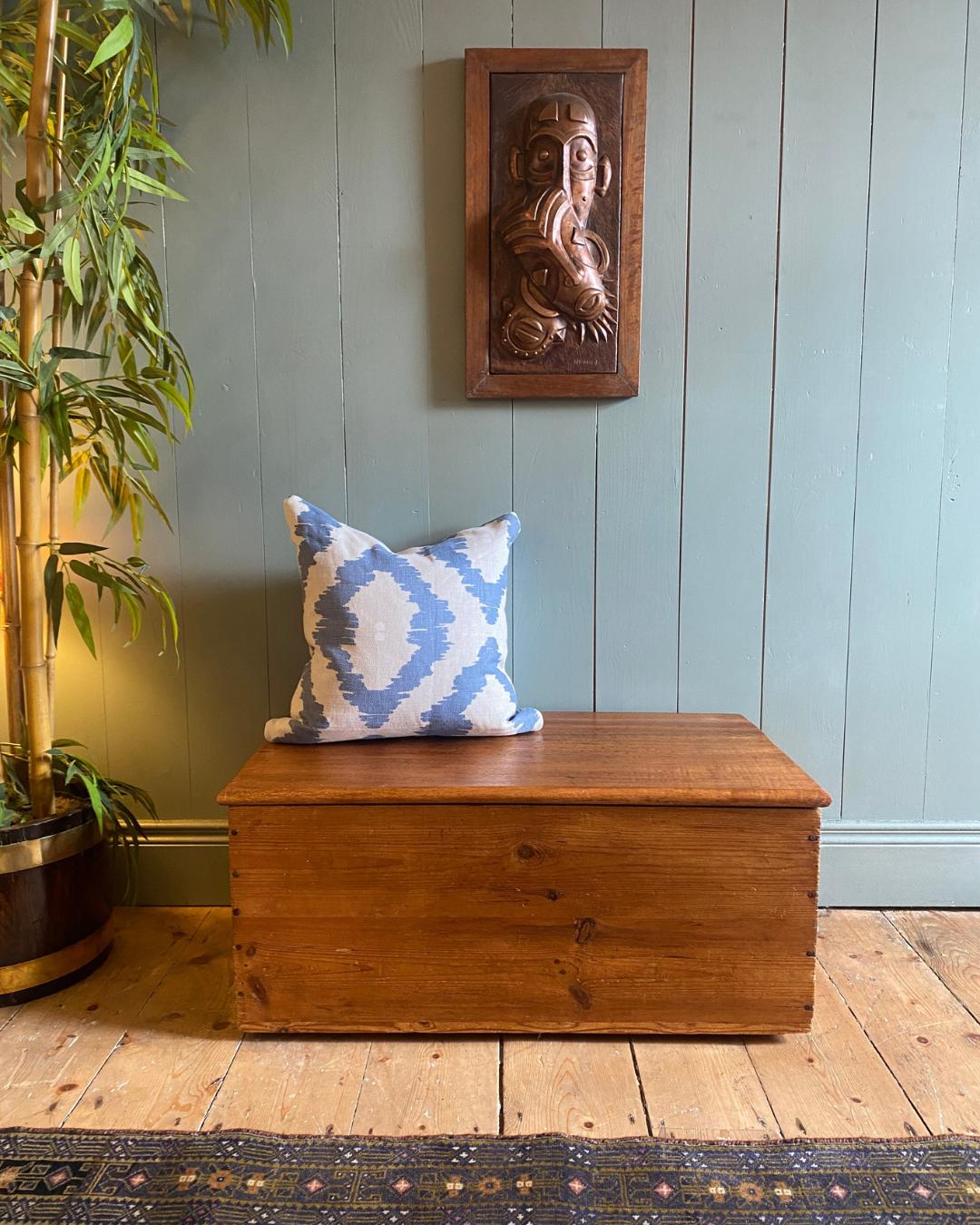 Vintage Pine Blanket Box