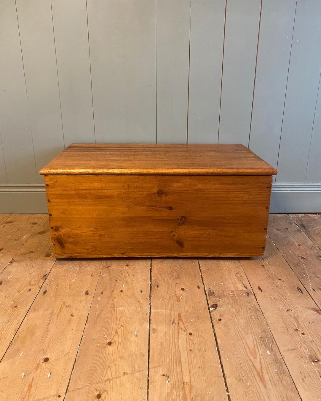 Vintage Pine Blanket Box