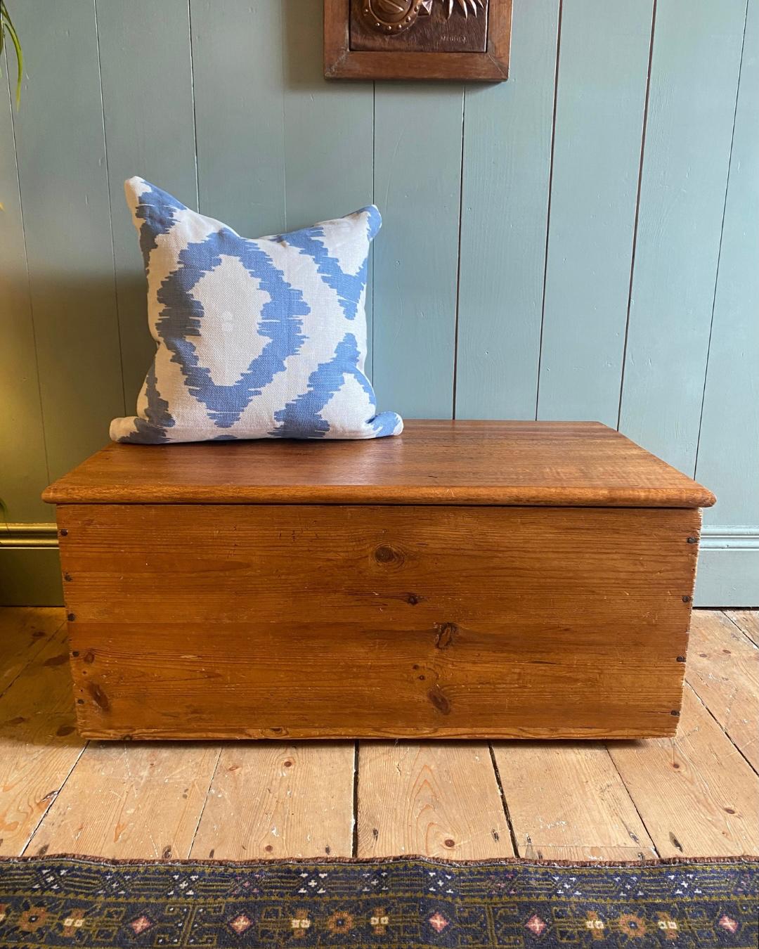 Vintage Pine Blanket Box