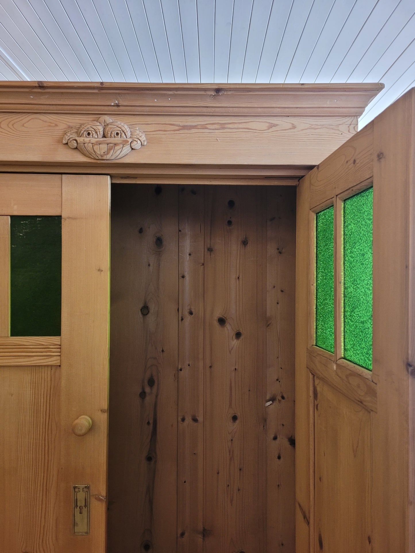 Vintage Pine Two Door Wardrobe