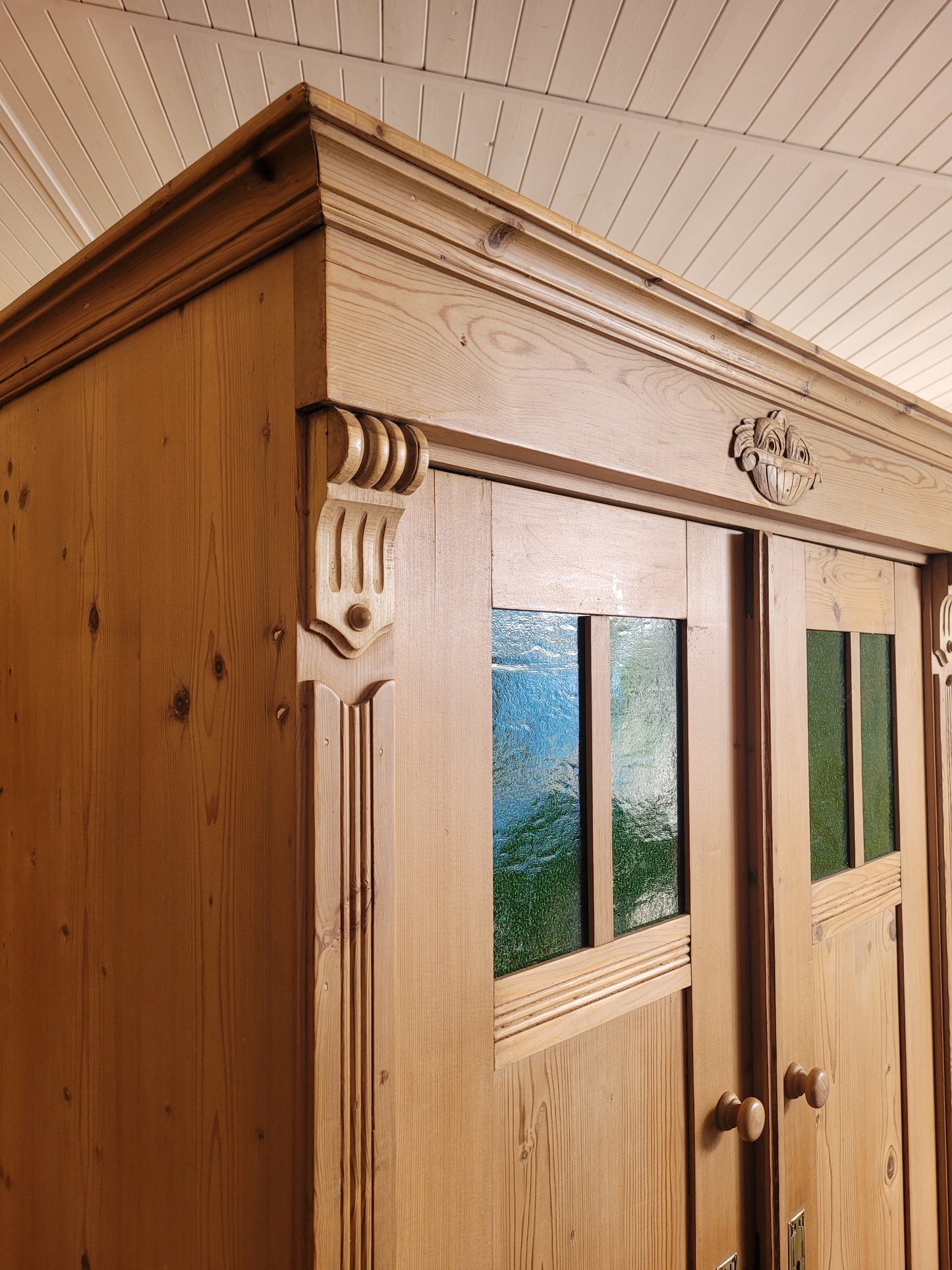 Vintage Pine Two Door Wardrobe