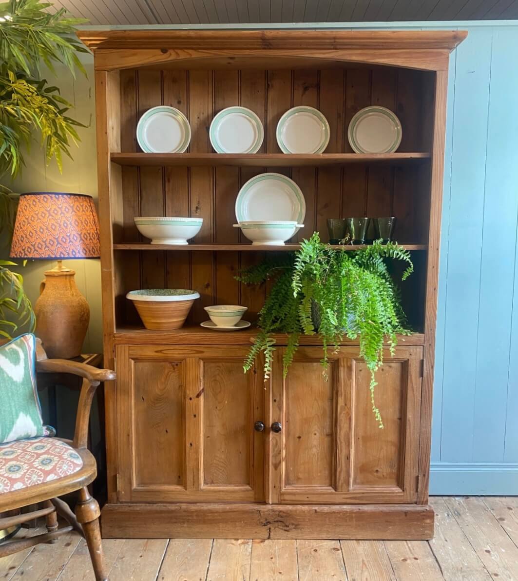 Vintage Solid Pine Kitchen Dresser