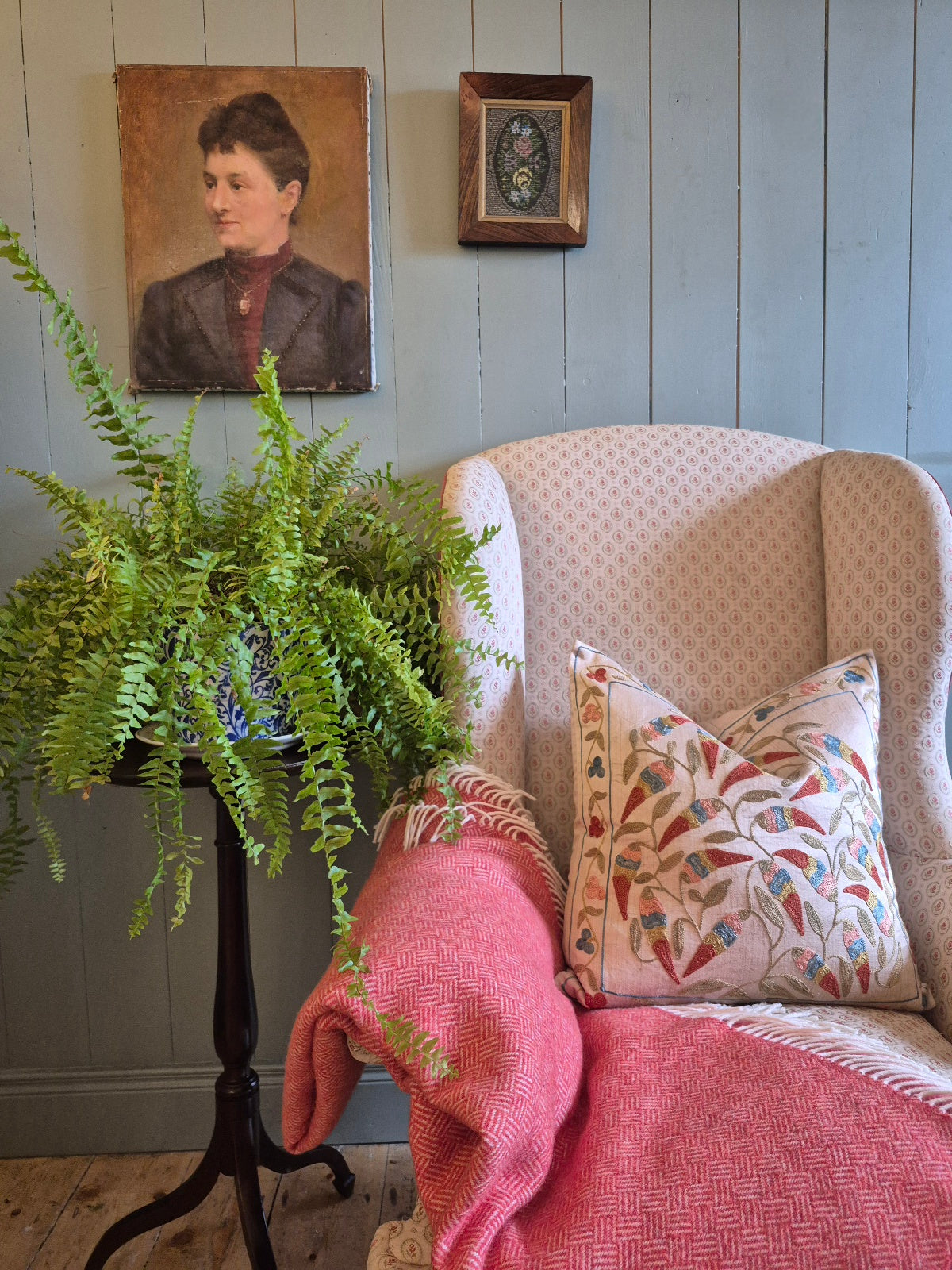 Vintage Wingback Armchair