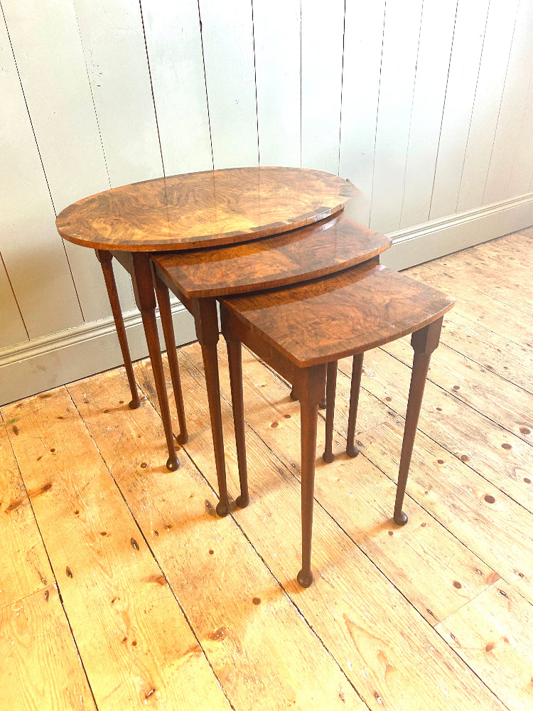 Walnut Nest of Tables c.1930s