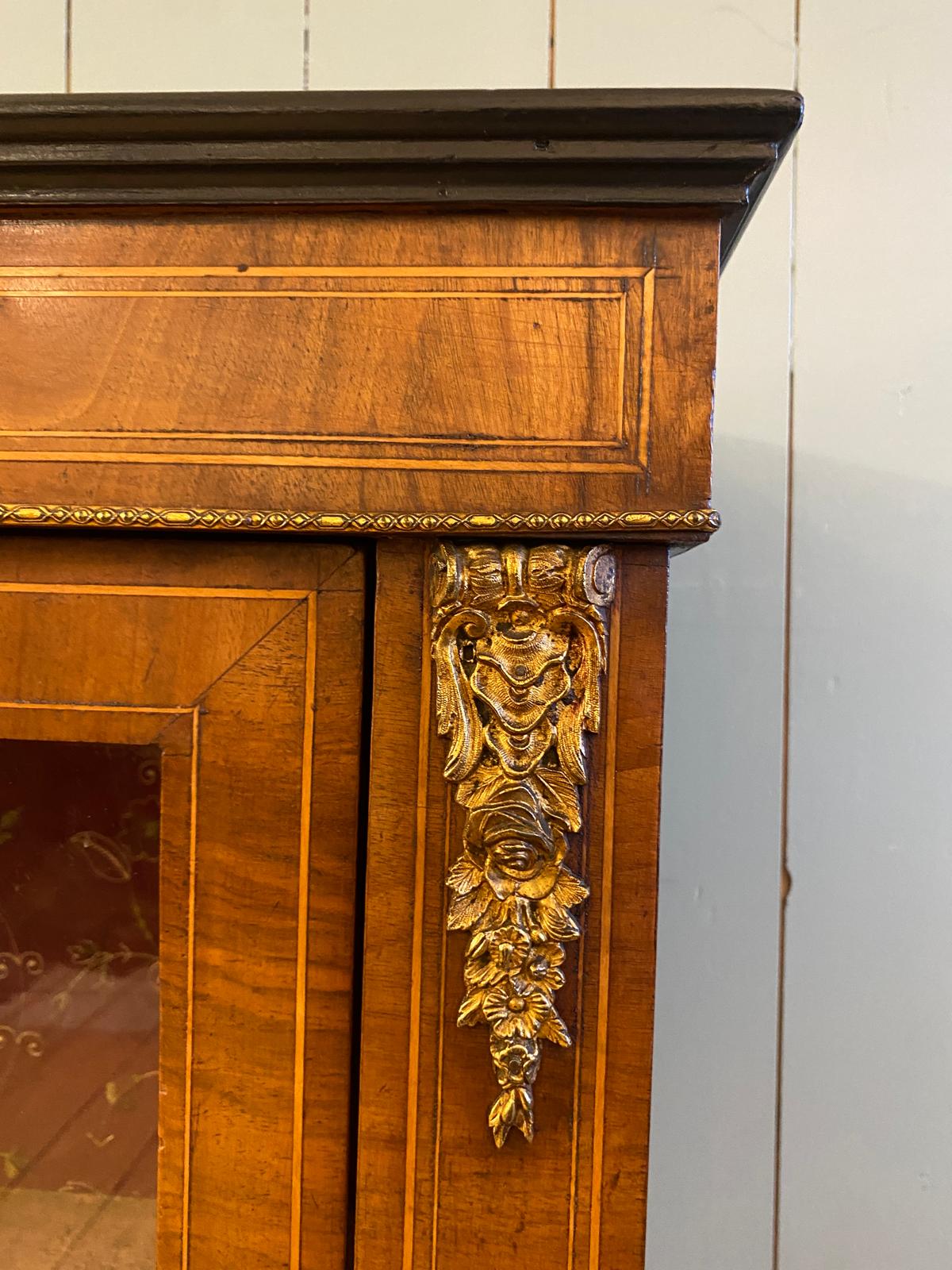 Victorian Inlaid Walnut Pier Cabinet