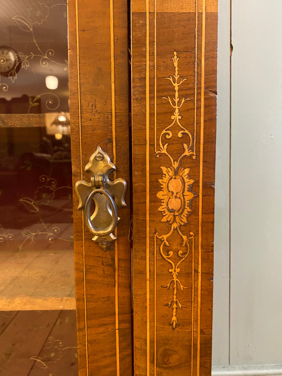 Victorian Inlaid Walnut Pier Cabinet